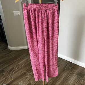 Calvin Tran NWOT Pink sheer pants. Size medium